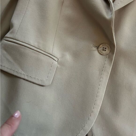 The Limited Tan Cropped Lined Blazer Size 6 - Picture 8 of 12